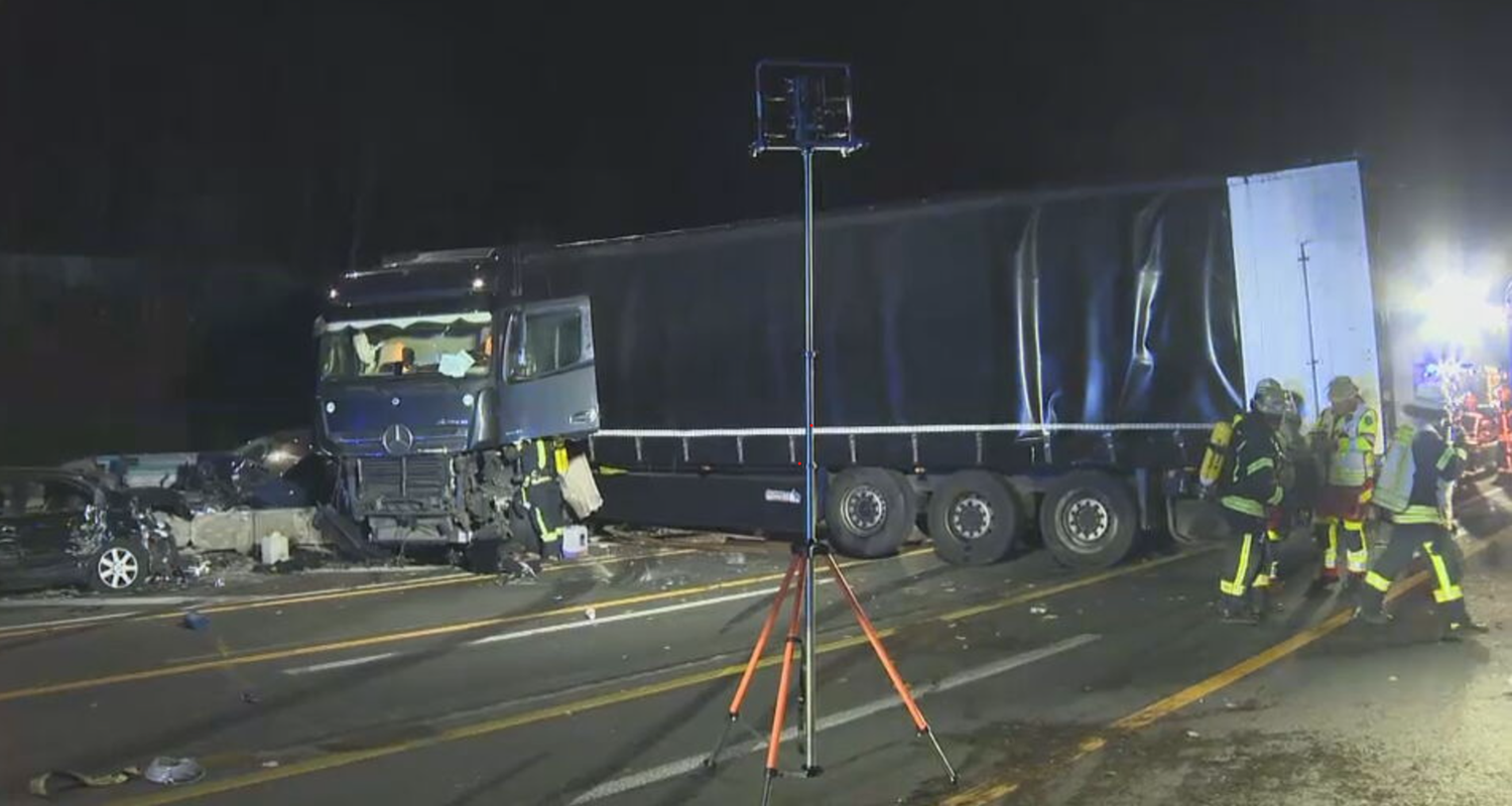 Verunfallter Lkw