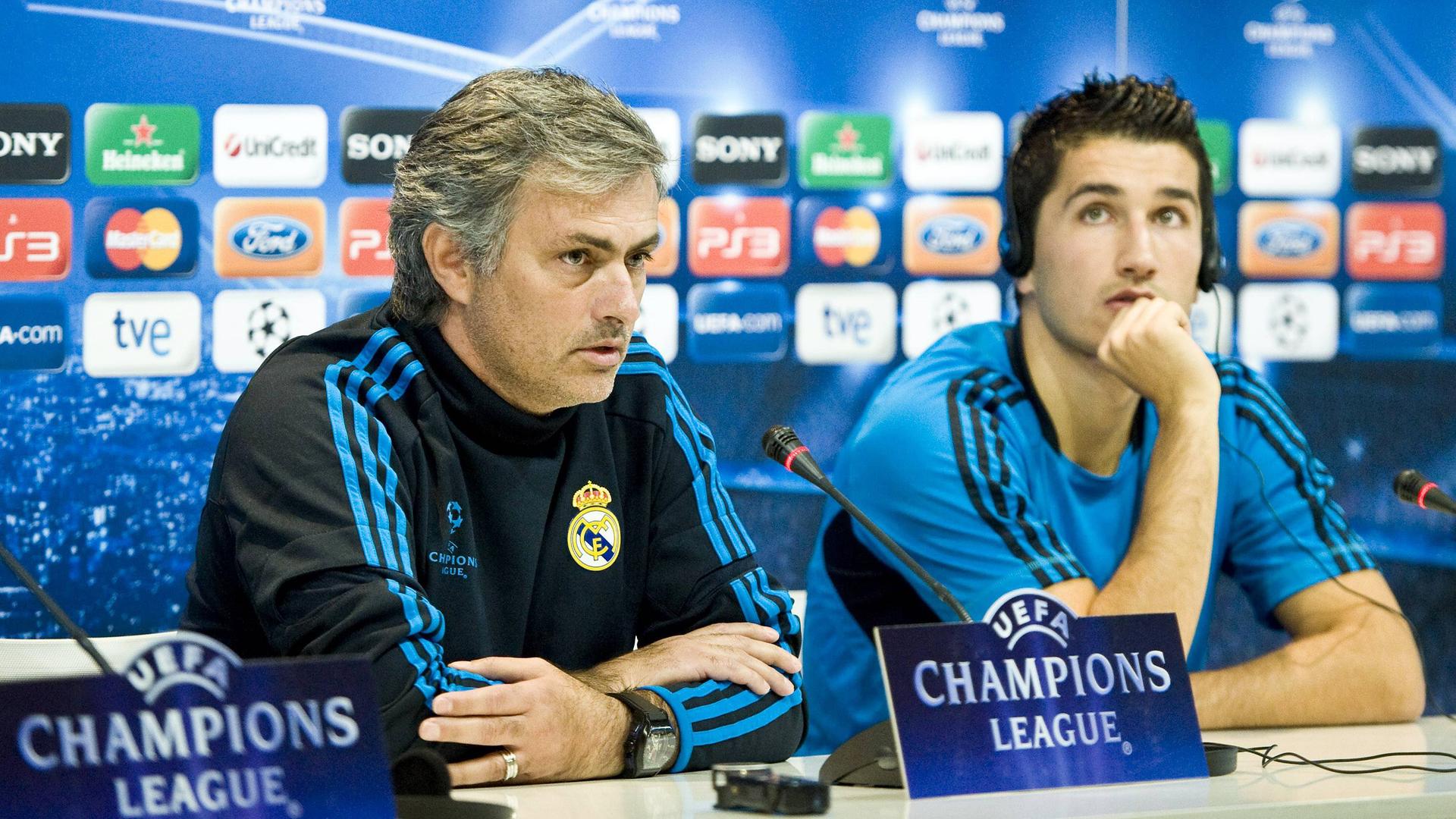 Nuri Sahin (l) und Jose Mourinho