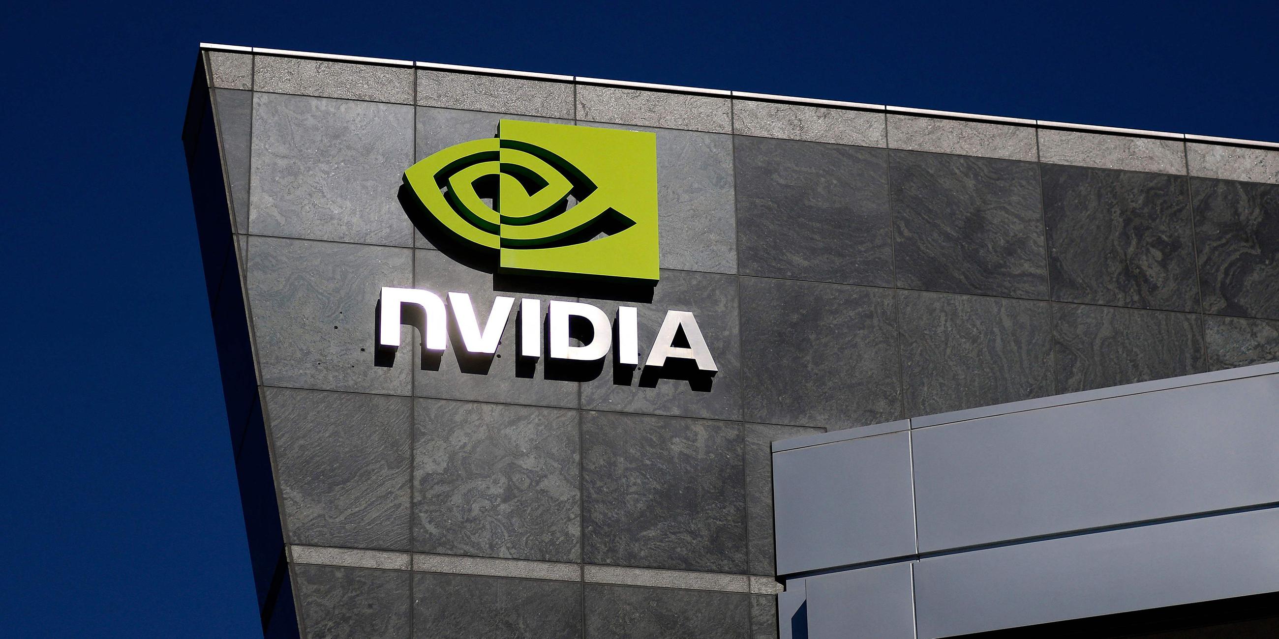 Das Nvidia-Logo ist am 26. Februar 2025 auf einem Schild am Nvidia-Hauptsitz in Santa Clara, Kalifornien, zu sehen