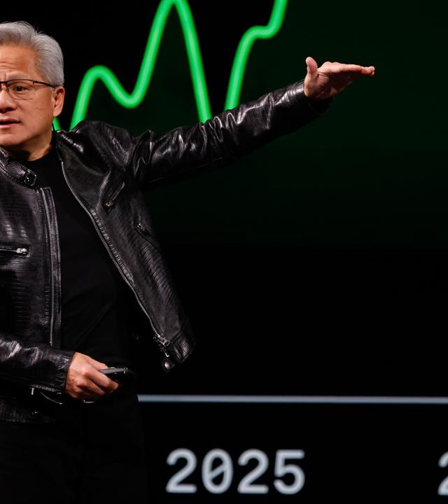NVIDIA-CEO Jensen Huang hält seine Keynote-Rede im Rahmen der KI-Messe COMPUTEX 2026 in Taipeh, Taiwan, am 1. Juni 2026. 