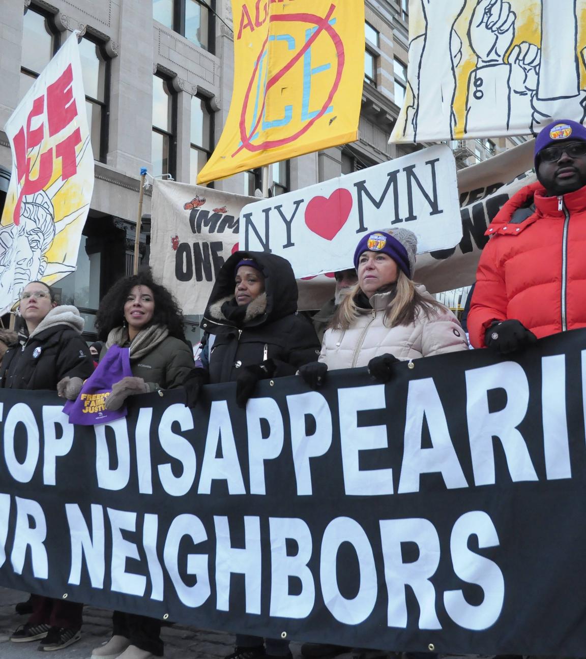Proteste in New York gegen Donald Trumps Einwanderungsbehörde ICE.