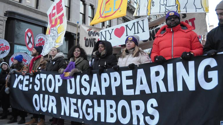 Proteste in New York gegen Donald Trumps Einwanderungsbehörde ICE.