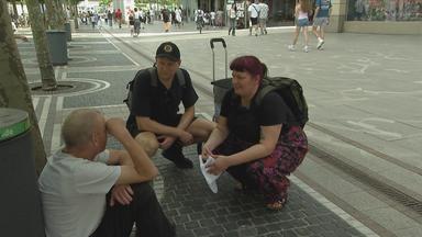 Obdachloser in Frankfurt