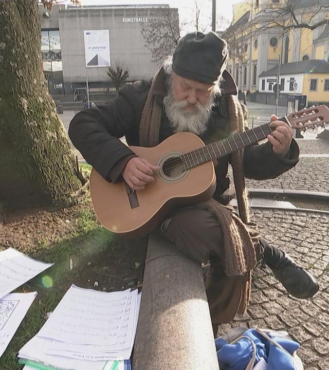 Musiker Uwe lebt auf der Straße