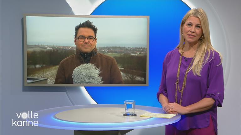 Özden Terli der ZDF-Wetterredaktion steht in Mainz auf dem Lerchenberg und gibt Nadine Krüger bei Volle Kanne ein Interview.