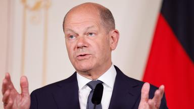 Bundeskanzler Olaf Scholz (SPD) am 13.05.2024 in Stockholm