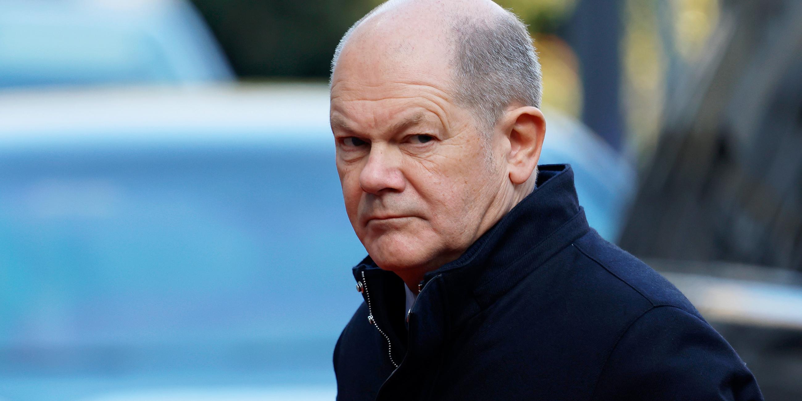 Olaf Scholz, aufgenommen am 03.02.2025 in Brüssel (Belgien)