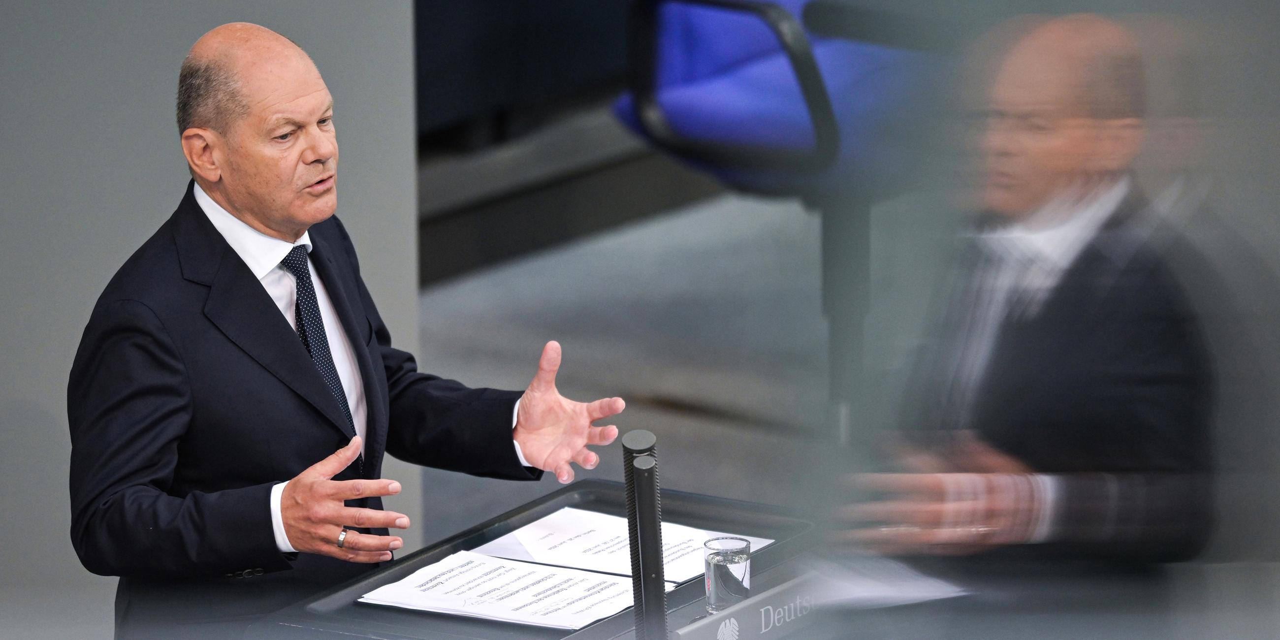 Olaf Scholz, aufgenommen am 26.06.2023 im Bundestag in Berlin