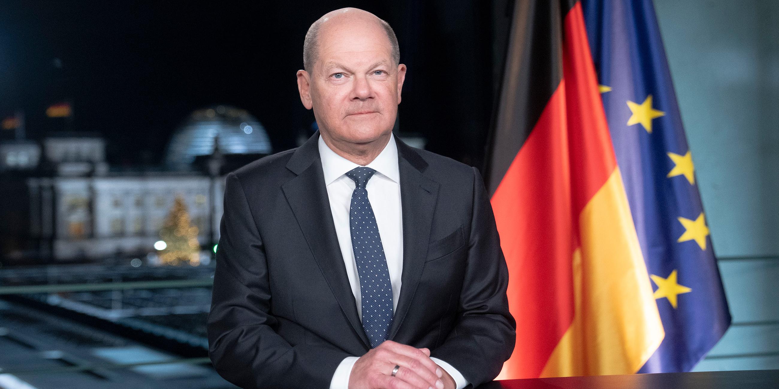 Olaf Scholz bei der Neujahrsansprache