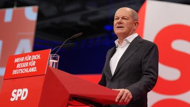Olaf Scholz auf Bundesparteitag der SPD