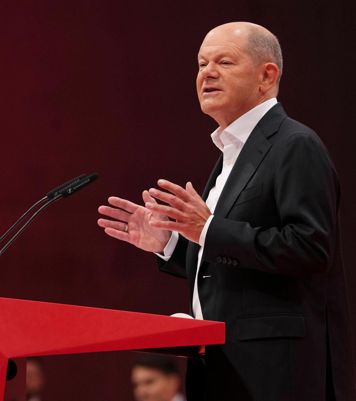 Olaf Scholz beim SPD-Parteitag