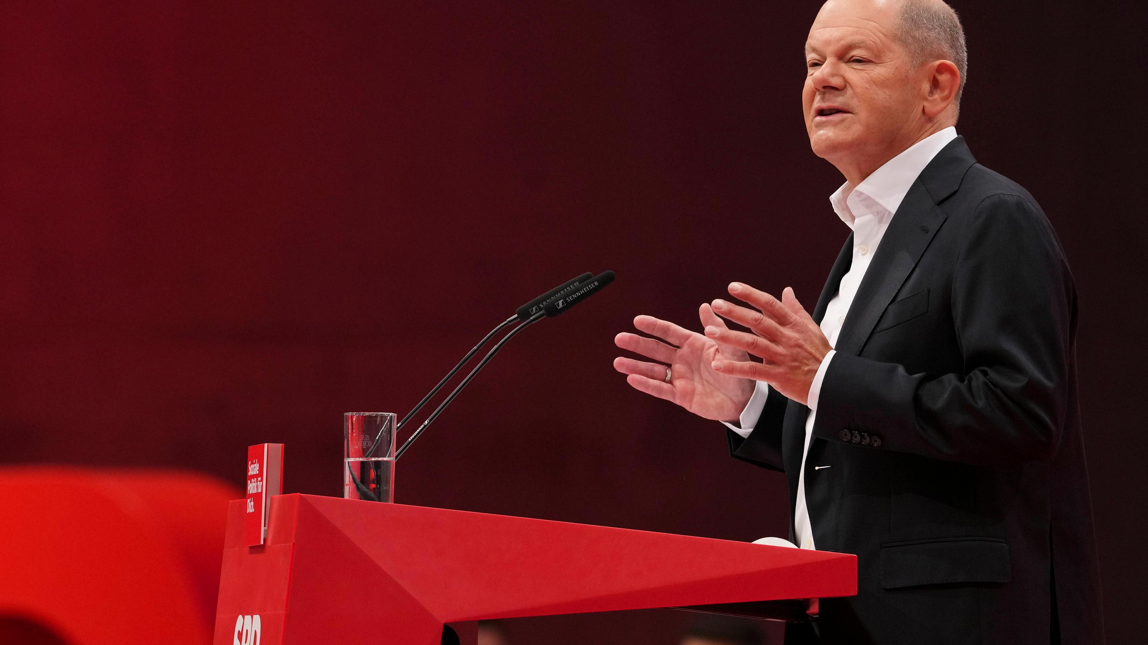 Olaf Scholz beim SPD-Parteitag