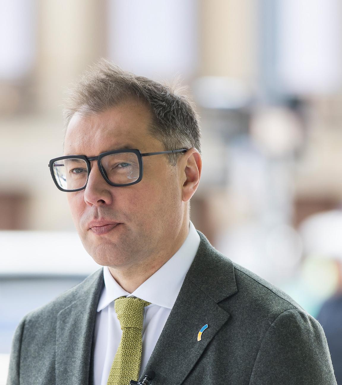 Oleksii Makeiev Botschafter der Ukraine in Deutschland nach den Gedenkfeierlichkeiten zum 80. Jahrestag des Endes des Zweiten Weltkrieges am 08.05.2025