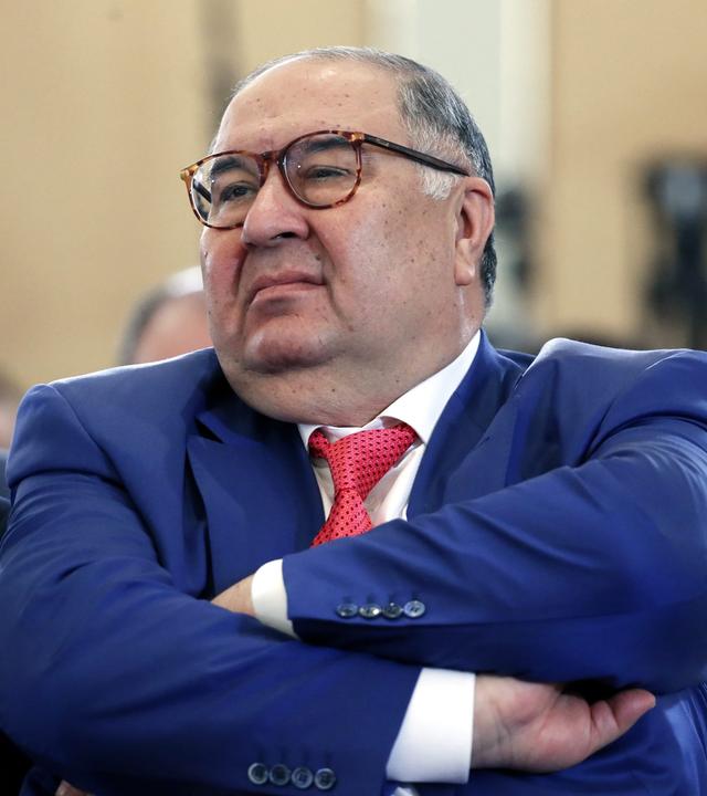 Der russische Oligarch Alischer Usmanow nimmt am Kongress der Russischen Union der Industriellen und Unternehmer teil