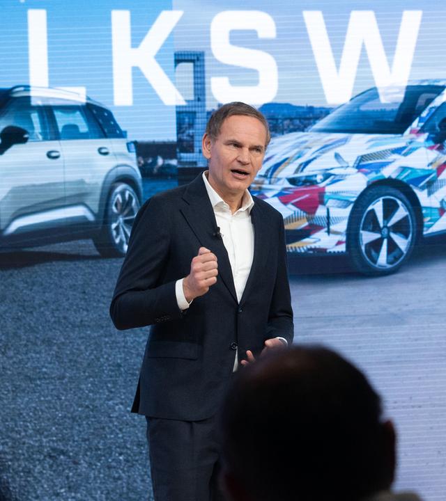 Oliver Blume, Vorstandsvorsitzender der Volkswagen AG, am 10.03.2026 bei der Volkswagen Jahrespressekonferenz 2026.