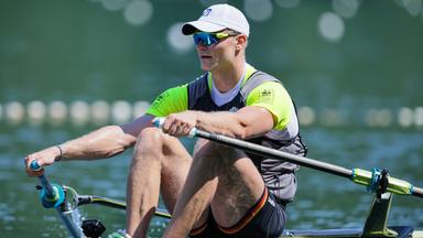 Oliver Zeidler beim Ruder-Weltcup am 27.06.2026.