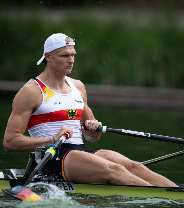 Ruder-Olympiasieger Oliver Zeidler in Aktion