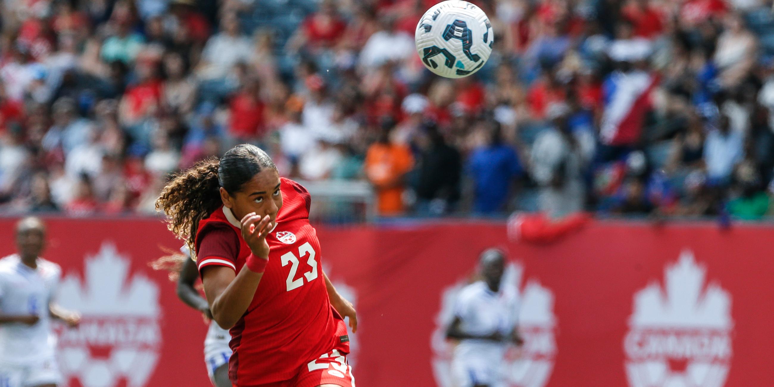 Canada's Olivia Smith (23) in Aktion