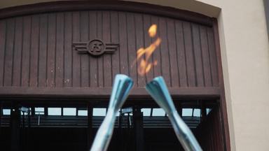 Olympische Fackel in Neapel