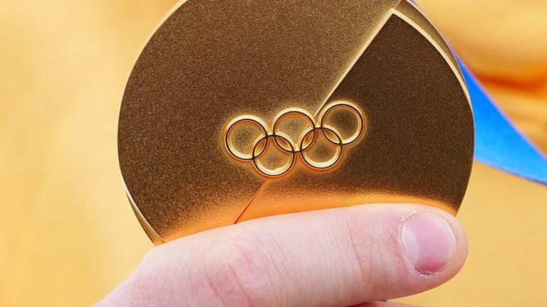Olympische Goldmedaille der Olympischen Winterspiele in Mailand 2026.