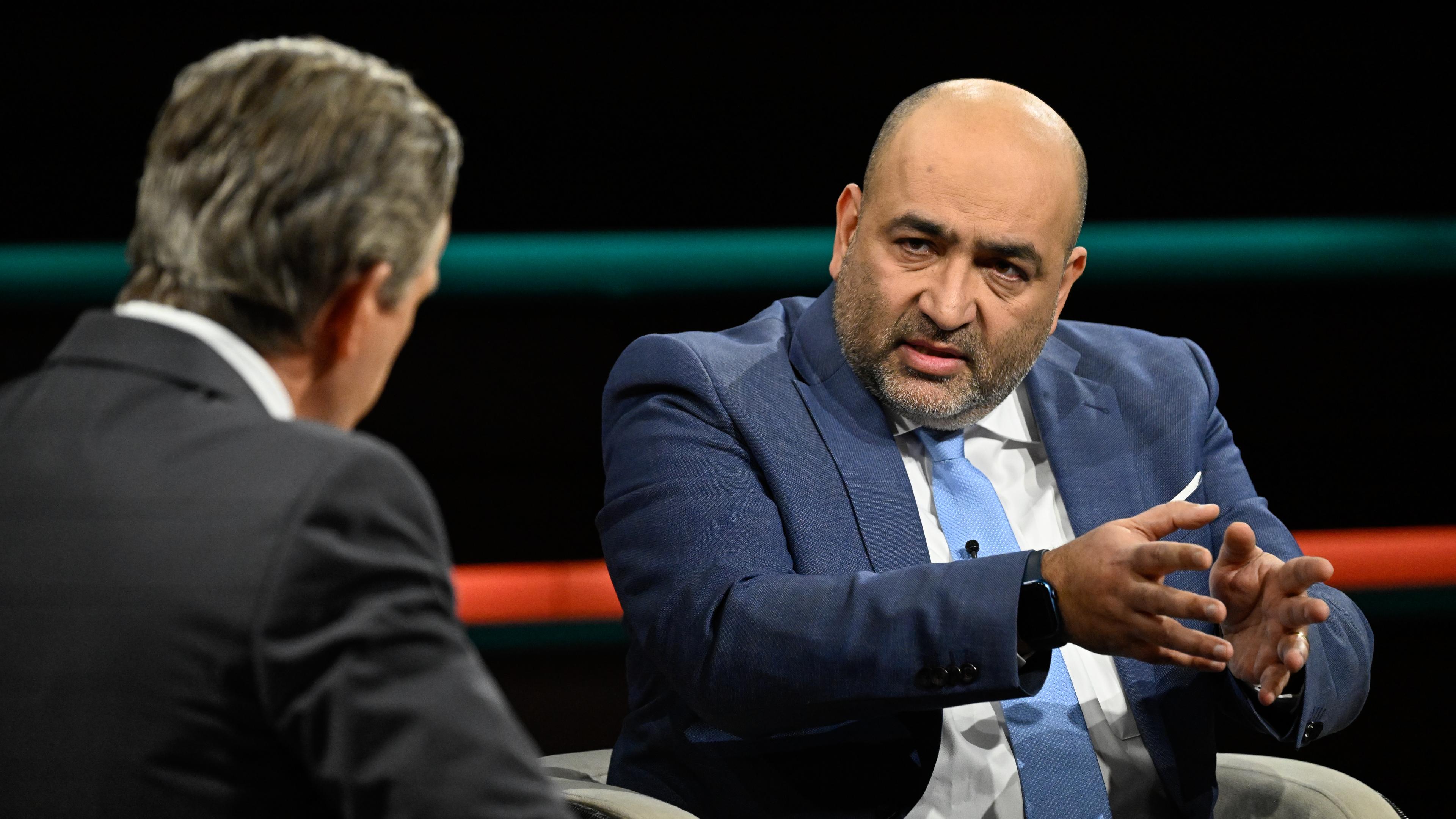 Grünen-Chef Omid Nouripour in der Sendung von Markus Lanz. 