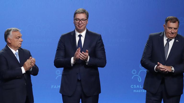 Viktor Orban, Aleksandar Vucic und Milorad Dodik