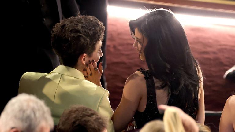 Timothée Chalamet und Kylie Jenner während der Oscar-Verleihung im Publikum.