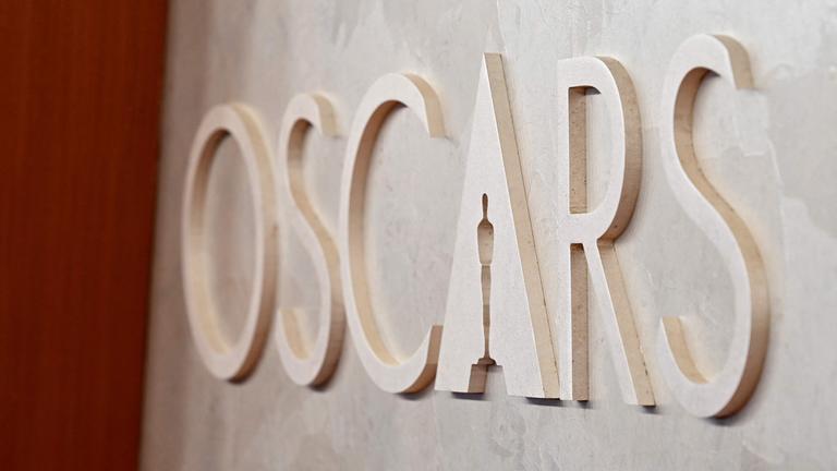 Oscars signage is pictured at the red carpet area for the 97th Annual Academy Awards at the Dolby Theatre in Hollywood.