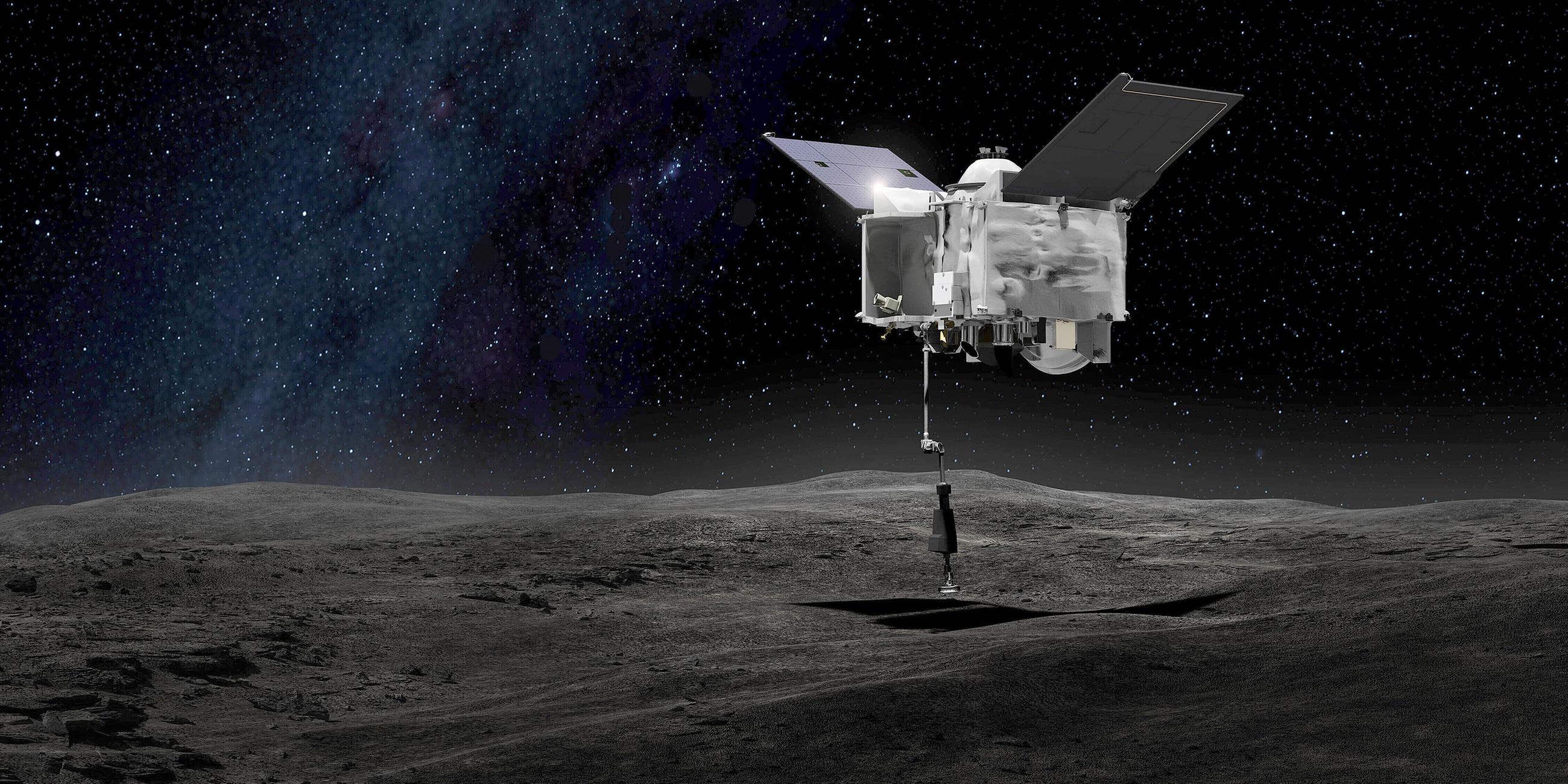Computerdarstellung der Sonde Osiris-Rex