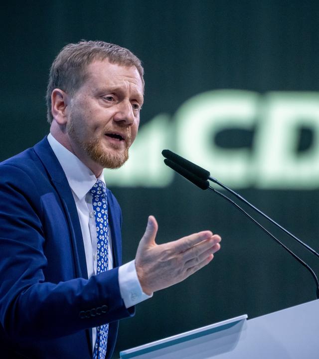Michael Kretschmer auf CDU-Parteitag in Berlin