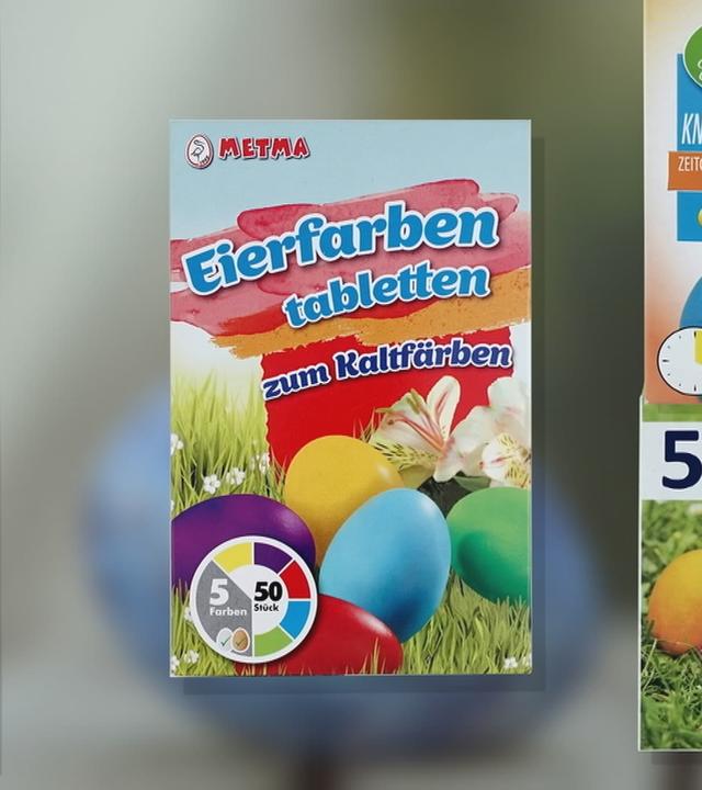 Verschiedene Ostereierfarben 