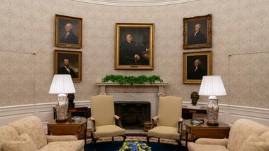 Oval Office im Weißen Haus vor Trumps aktueller Präsidentschaft