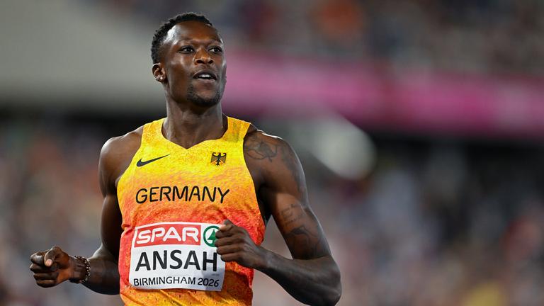 Owen Ansah bei der Leichtathletik-EM in Birmingham.