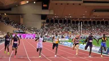 Owen Ansah (Deutschland) im Finale über 100 Meter in Monaco.