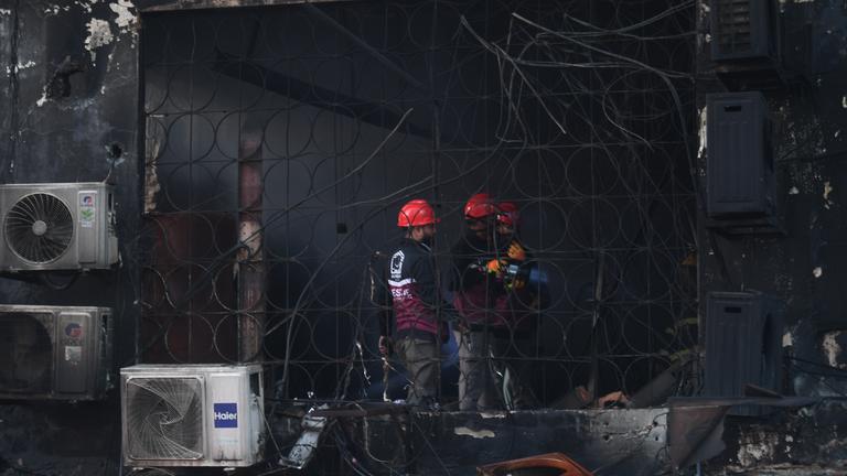 Nachfolgen eines Großbrands in Pakistan