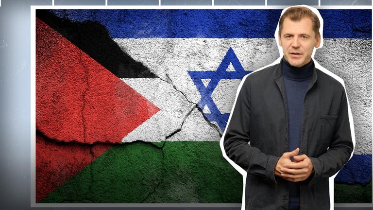 Palästinaflagge mit Daniel Gerlach