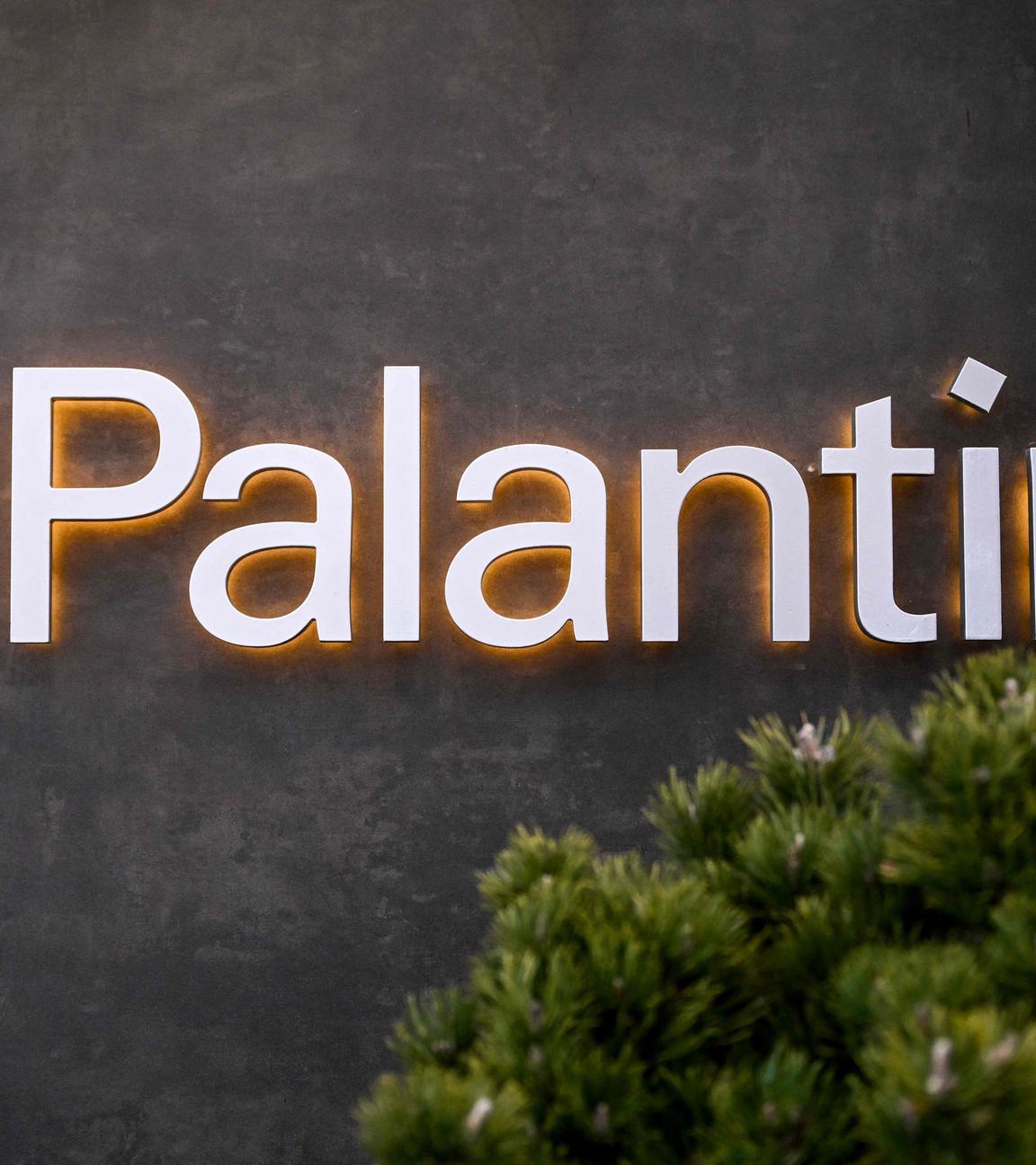 Logo des US-Datenanalyseunternehmens Palantir Technologies beim Weltwirtschaftsforum in Davis, Schweiz.