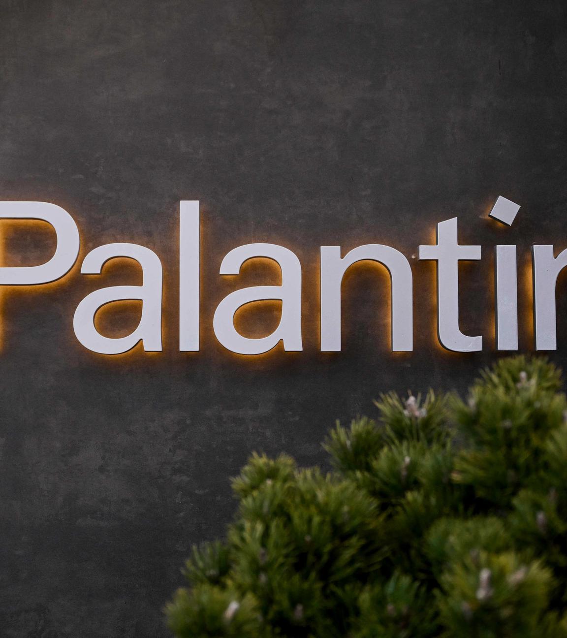 Logo des US-Datenanalyseunternehmens Palantir Technologies beim Weltwirtschaftsforum in Davis, Schweiz.