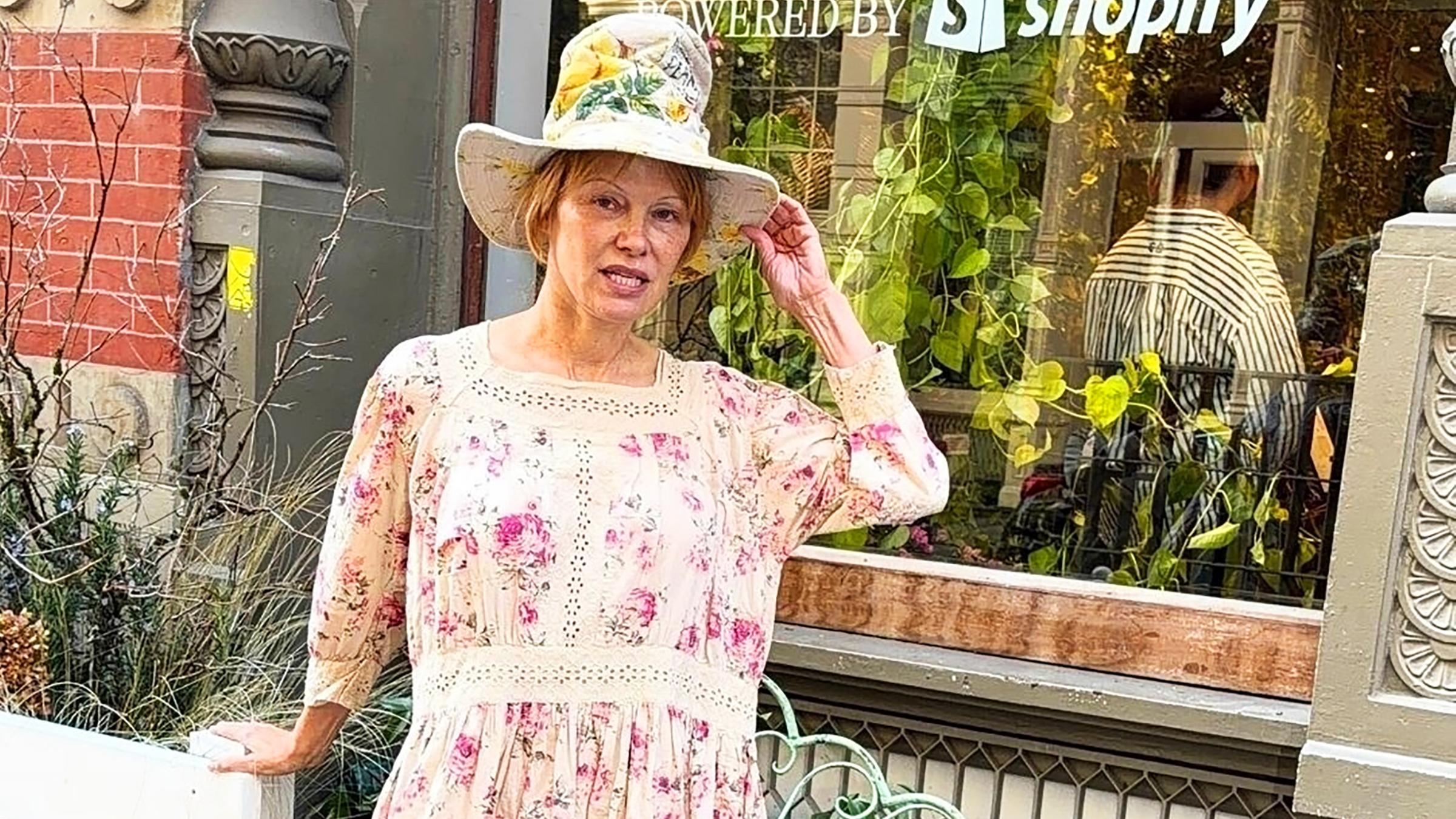 US-Schauspielerin Pamela Anderson bei einer Shoperöffnun in New York. 