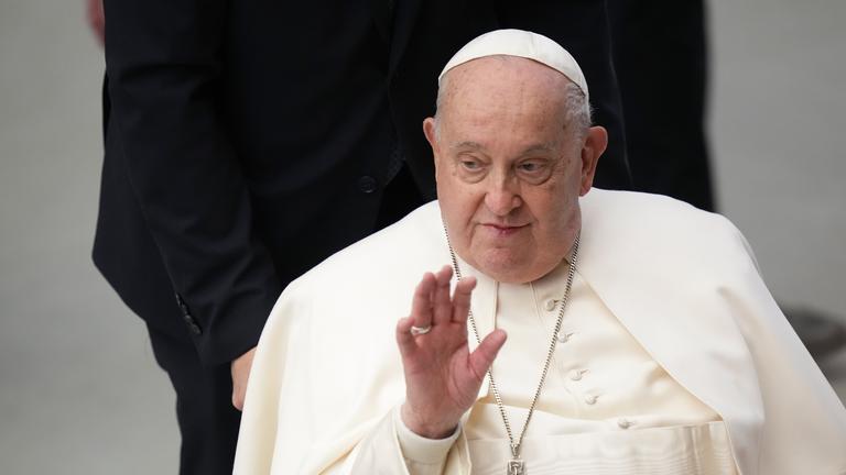 Papst Franziskus hält seine wöchentliche Generalaudienz in der Halle Papst Paul VI. im Vatikan.