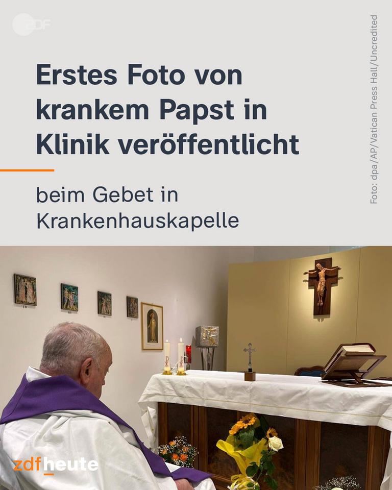 Erstes Foto von krankem Papst in Klinik veröffentlicht