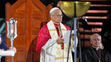 Frankreich: Lourdes: Papst Leo XIV. bei seinem Besuch in Lourdes. 