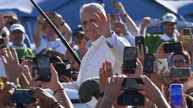 Papst Leo XIV beim Abschlussgottesdienst des Weltjugendtreffens in Rom