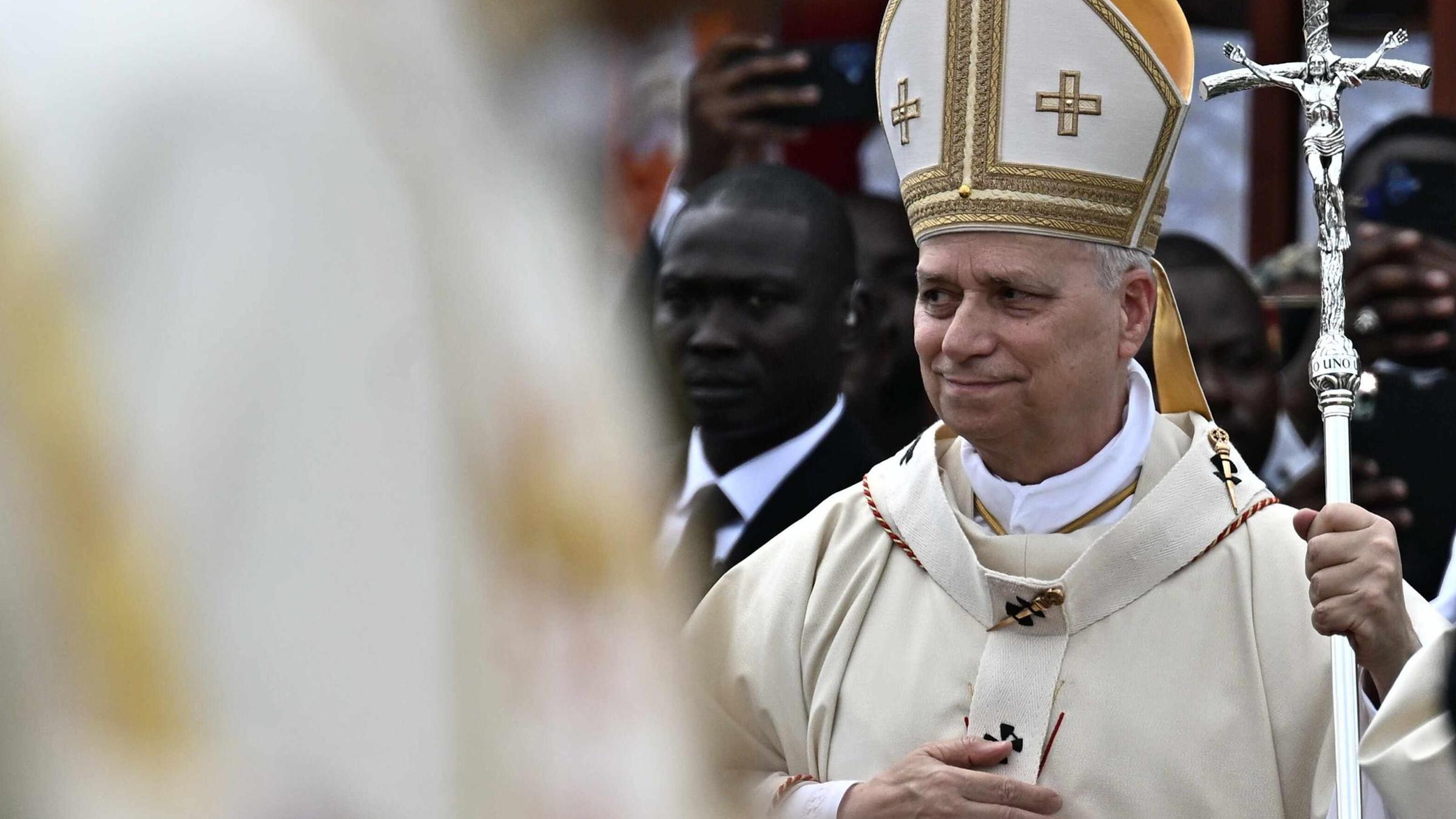 Papst Leo XIV während der Heiligen Messe im Japoma-Stadion in Douala, Kamerun, am 17. April 2026.