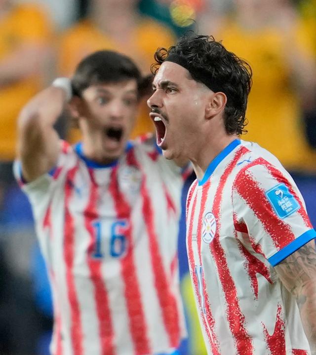 Paraguays Mauricio (11) während des WM-Gruppenspiels der Gruppe D zwischen Paraguay und Australien in Santa Clara nahe San Francisco, Kalifornien, am Donnerstag, 25. Juni 2026.