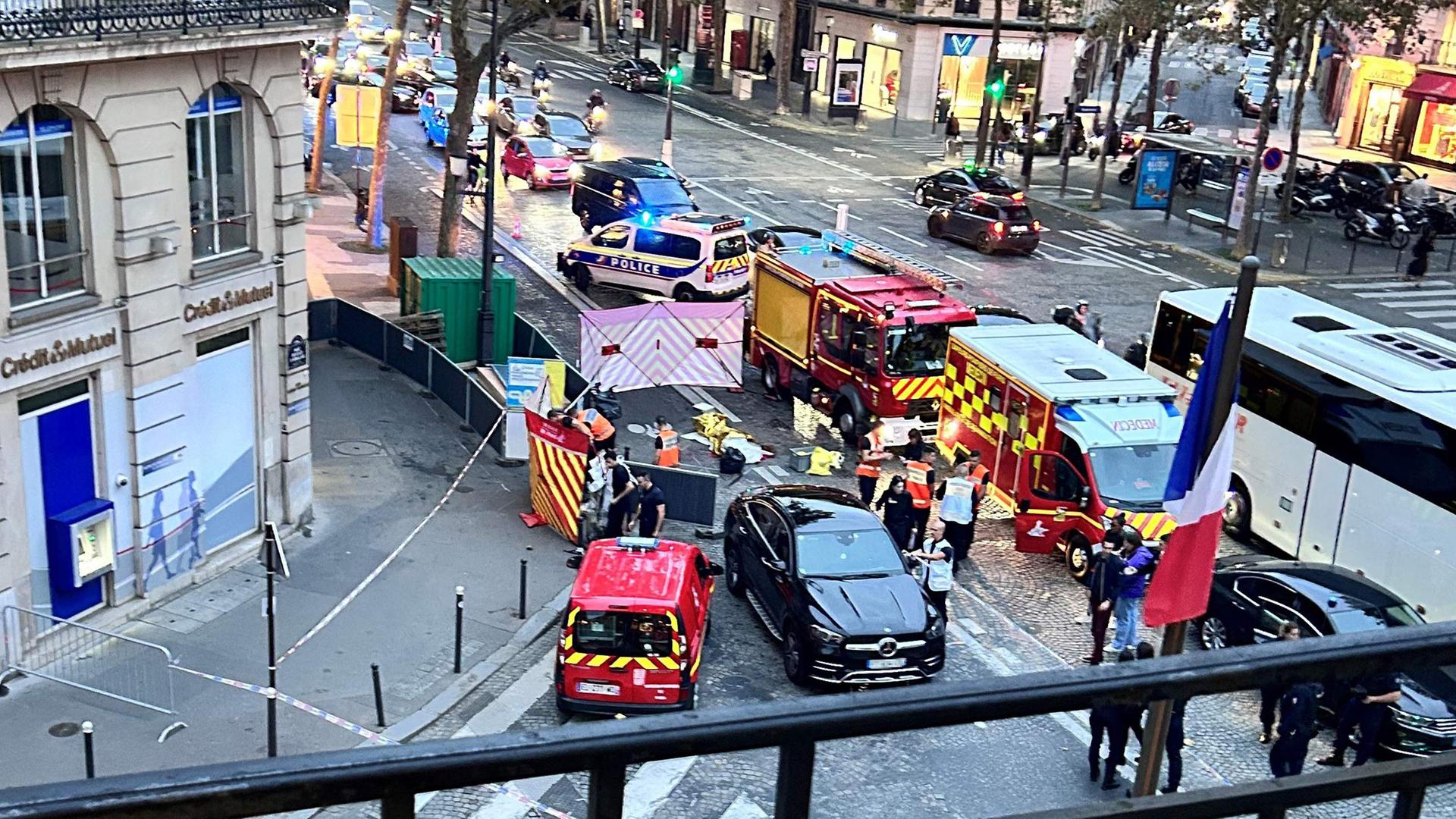 Unfallstelle in Paris
