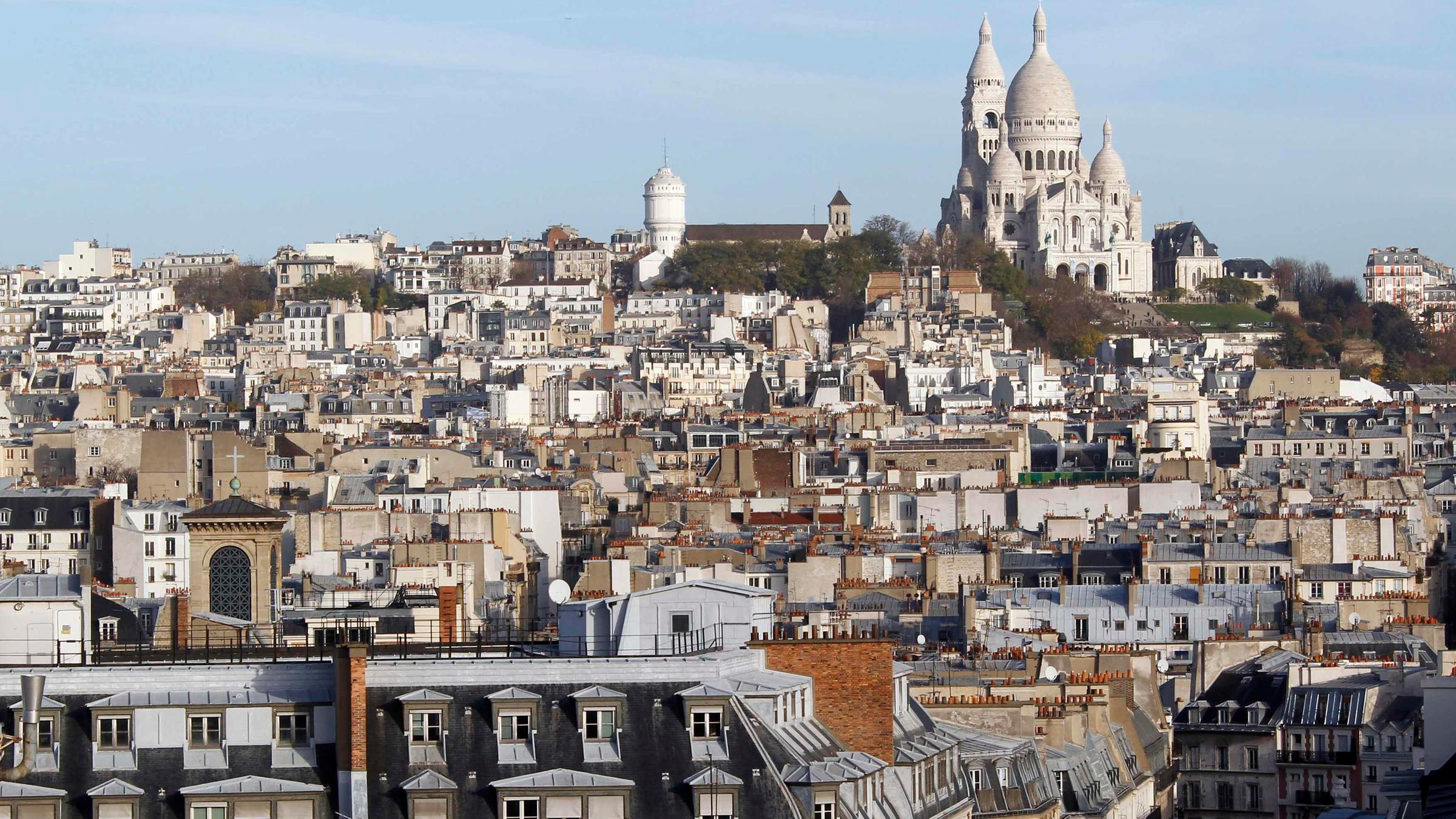 Paris Stadtansicht - Montmartre mit Sacre Coeur 
