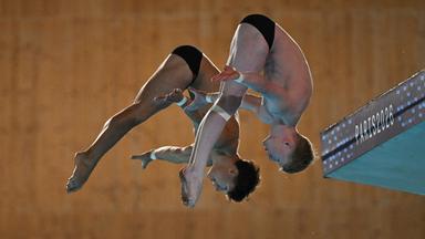 Paris, Synchronspringen, 10 Meter: Luis Carlo Avila Sanchez und Jaden Shiloh Eikermann