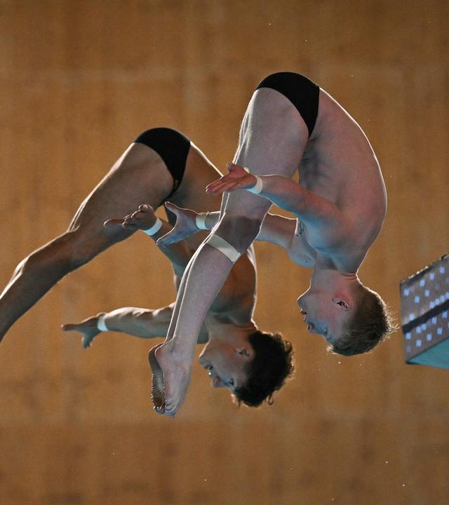 Paris, Synchronspringen, 10 Meter: Luis Carlo Avila Sanchez und Jaden Shiloh Eikermann