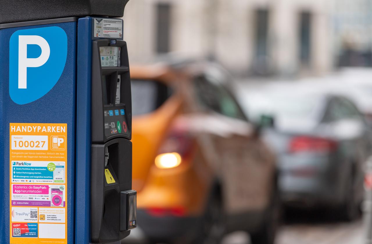 Parkscheinautomat mit QR-Code